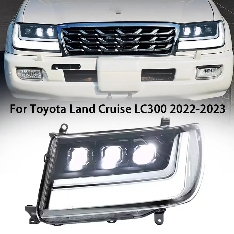 Car Bumper Headlamp For Toyota Land Cruiser Prado Headlight LC100 All In LED 2002~2007 Car Accessories Head Lamp Prado Fog Light