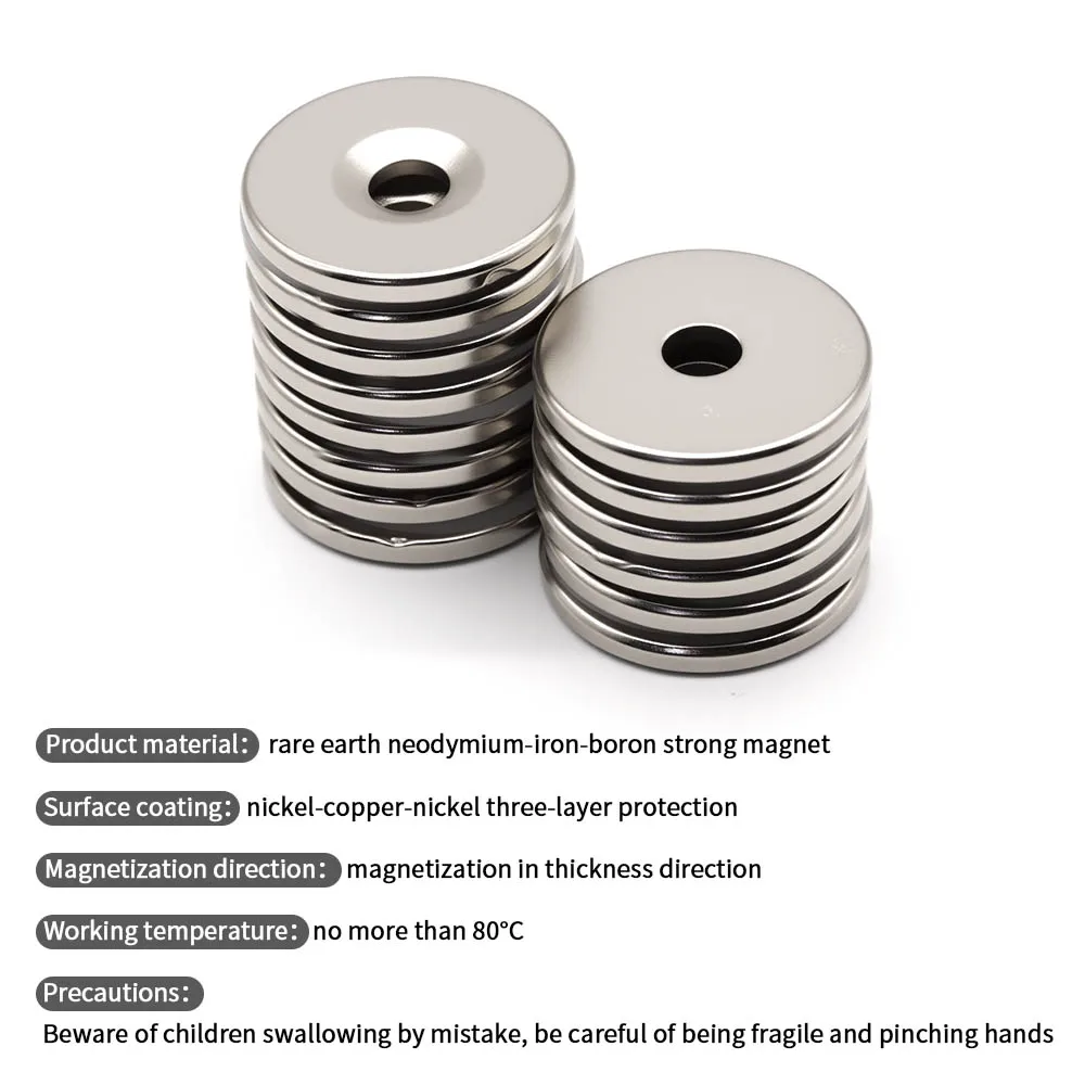 25x3-5 مللي متر سوبر مغناطيس النيوديميوم القوي N35 ندفيب المغناطيسي الدائم imanes جولة مع ثقوب مغناطيس قوي مغناطيس الثلاجة