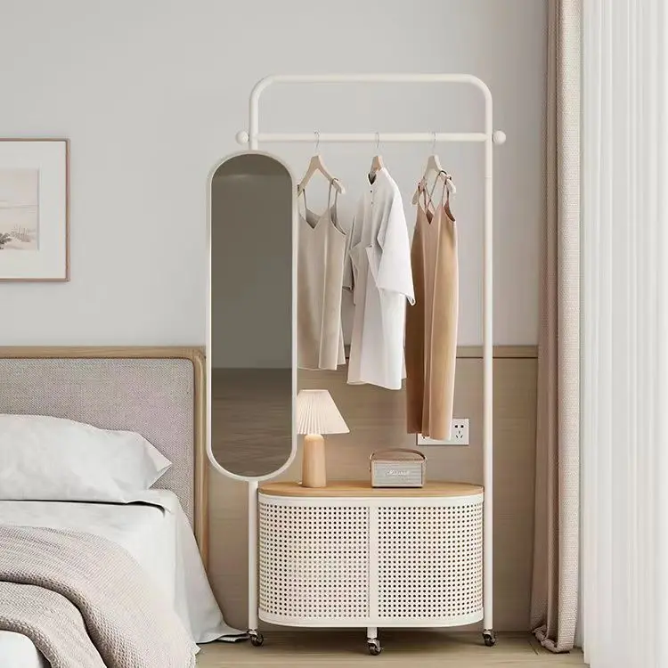 

Modern cream wind floor-to-ceiling coat rack floor-to-ceiling storage bedroom living room removable light luxury hanger