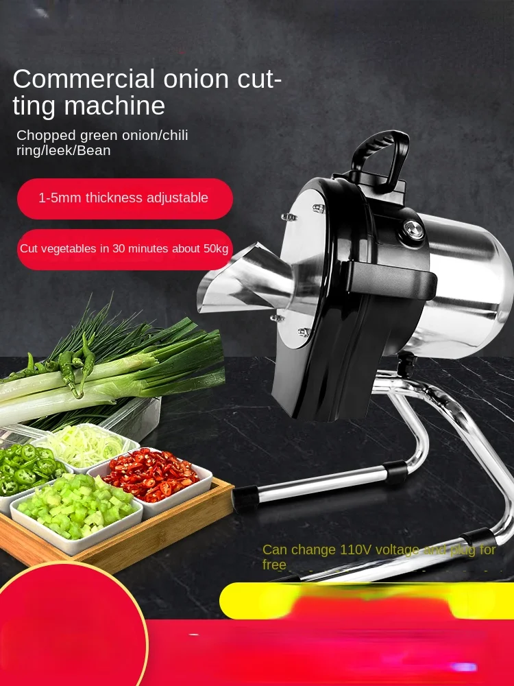 Chopped Green Onion Cutting Machine Small Commercial Automatic Cutting Leek Beans Fennel Cutting Pepper Ring Machine Chili