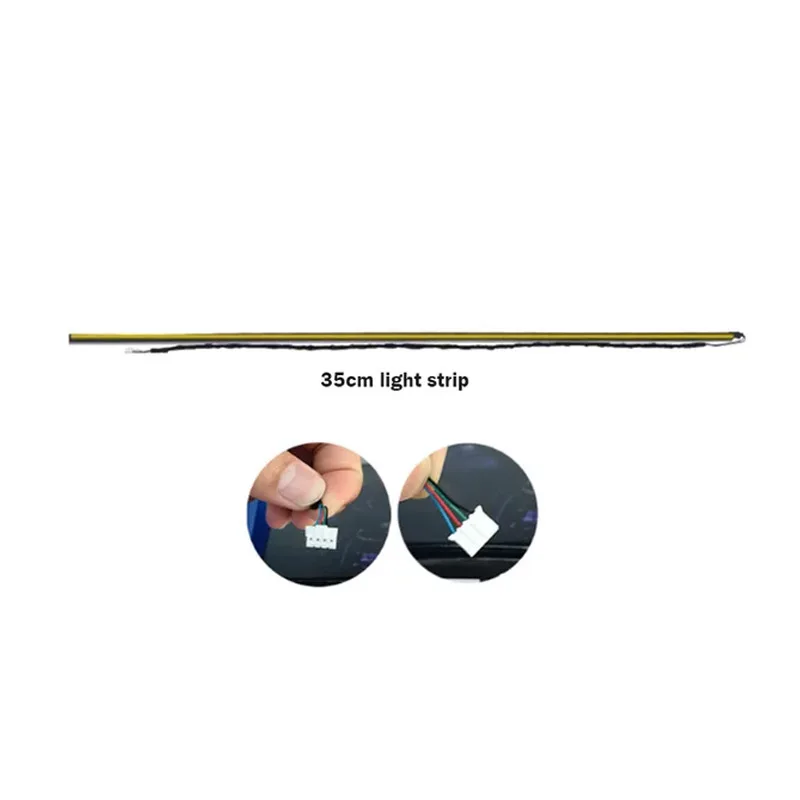 LED Car Ambient Light RGB 64 Colors Parts Main Sub Controller 35/75/110cm Light Strip Storage Door Lamp Extension Cord Speakers