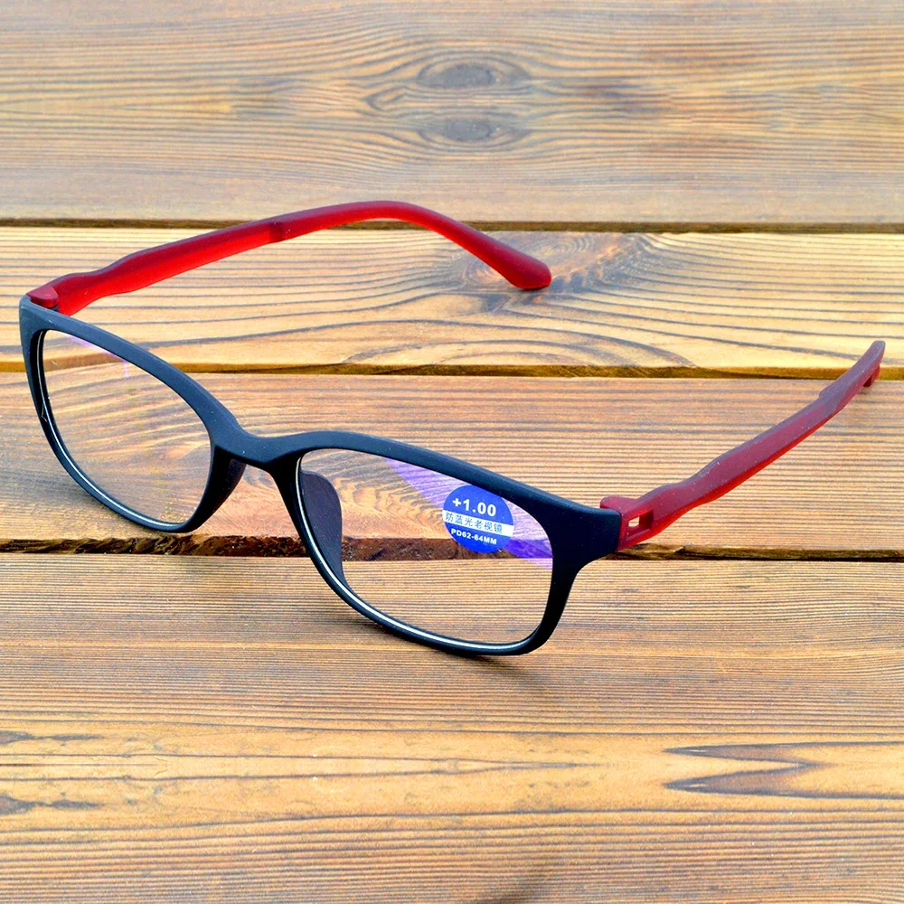 Rectangle TR90 Frame Full-rim Light Spectacles Multi-coated Anti-fatigue Lenses Fashion Reading Glasses +0.75 To +4