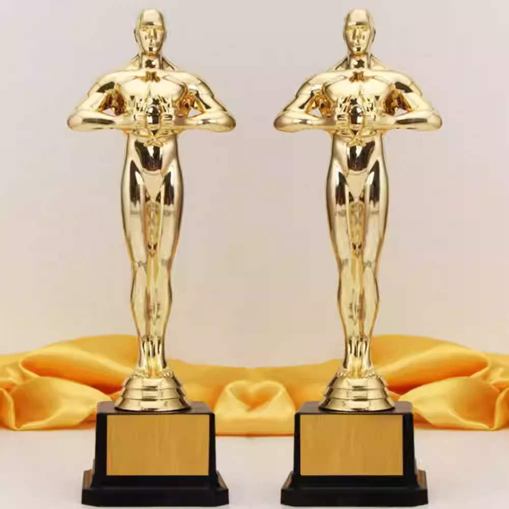 Troféu Oscar Banhado a Ouro Personalizável, Modelo Miniatura de Brinquedo do Prêmio da Academia da China, Modelo Estático par...