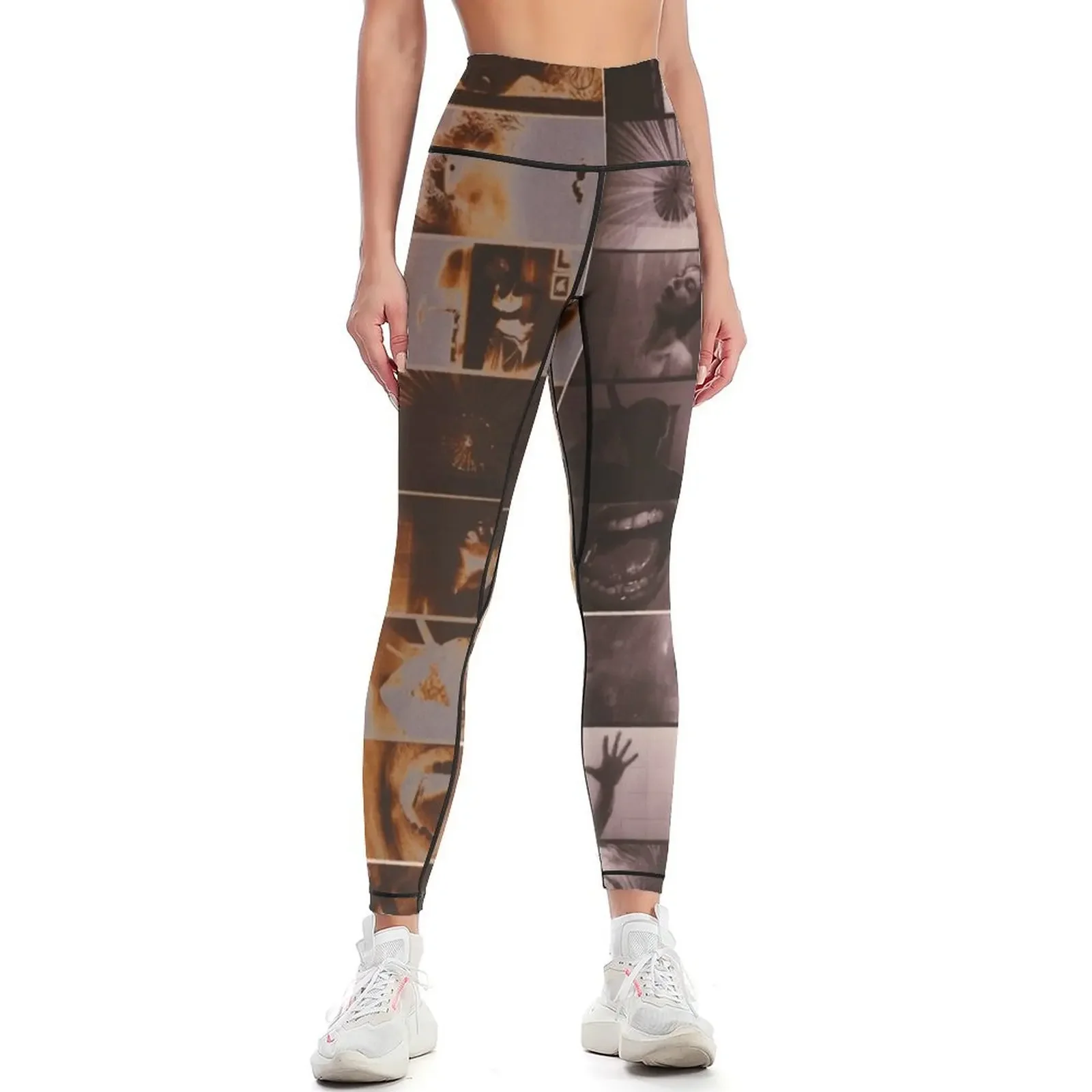 

Psycho shower scene, officially licensed fan art Leggings flared for fitness active wear Legging sport Womens Leggings