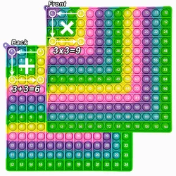 12x12&12+12 Addition Multiplication Math Toys, Quick Push Game Learning Manipulative Times Table Educational Toys for Kids