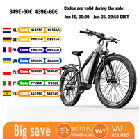 cysum Speedy Electric Bike, Adult Men's Electric Mountain Bike, 48v 672Wh Lithium Battery, 100km Range, 75Nm Torque, 25km/h Hyd