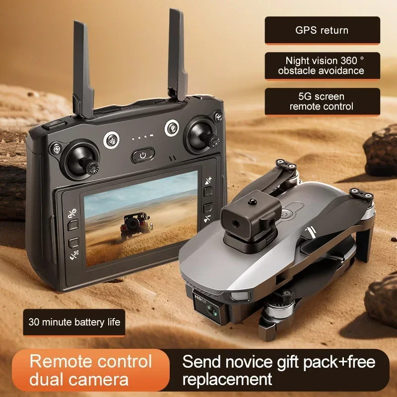 Nuevo S186 FPV con pantalla de Control remoto 8K cámara HD profesional GPS Drone 5G WIFI evitación de obstáculos RC Quadcopter Dron juguete