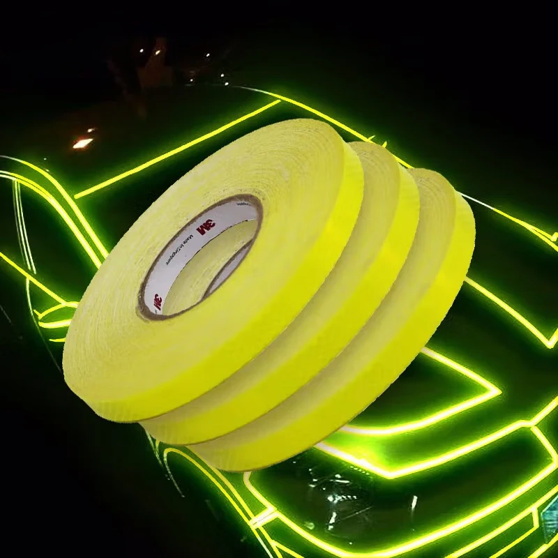 

3M 4083 Fluorescent Yellow Green Diamond Grade Reflective Sticker Full Prism Film Car Bike EV Safety Warning Strip