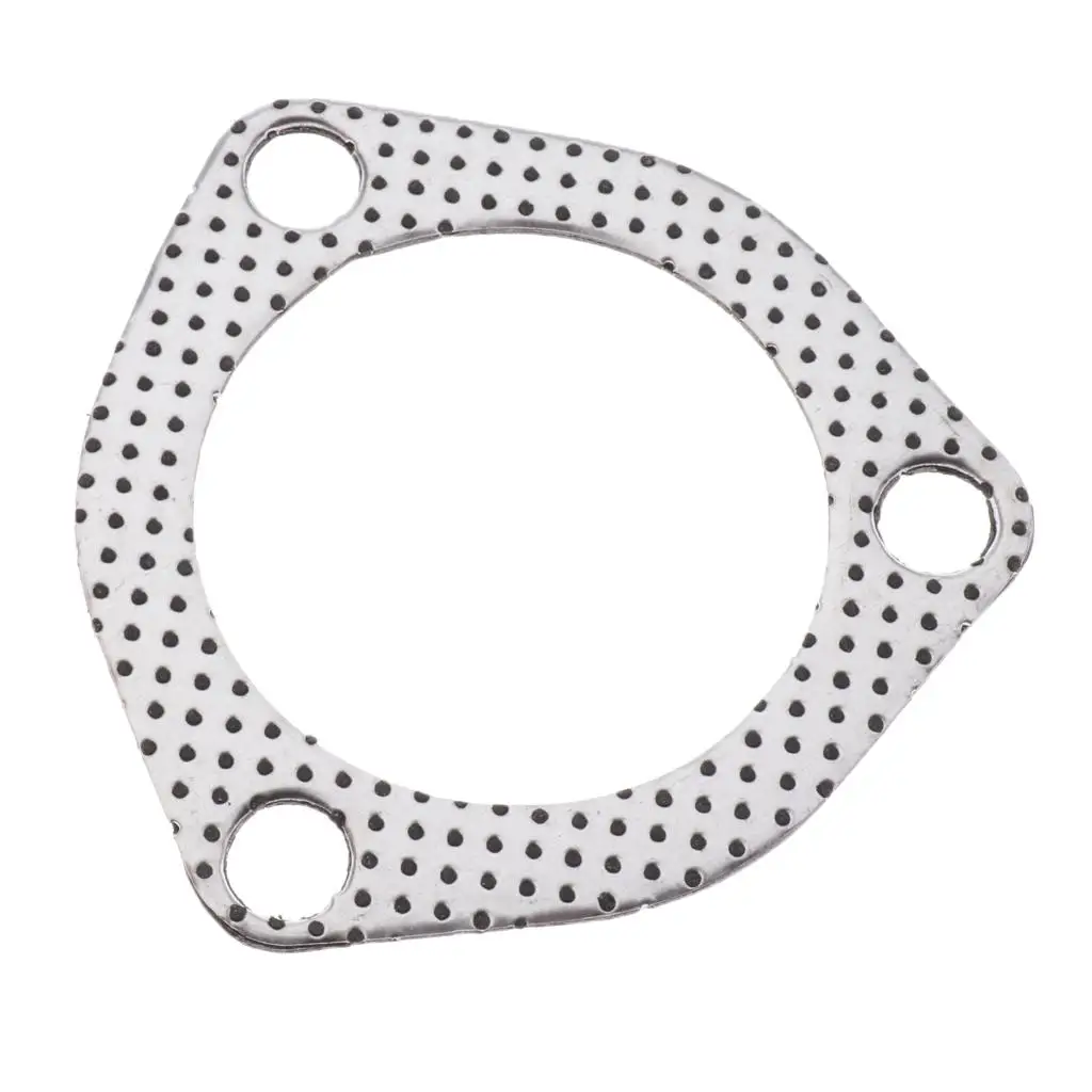 Plug and play vehicle triangle 3 screw flange with high exhaust gasket, 2.5 inch