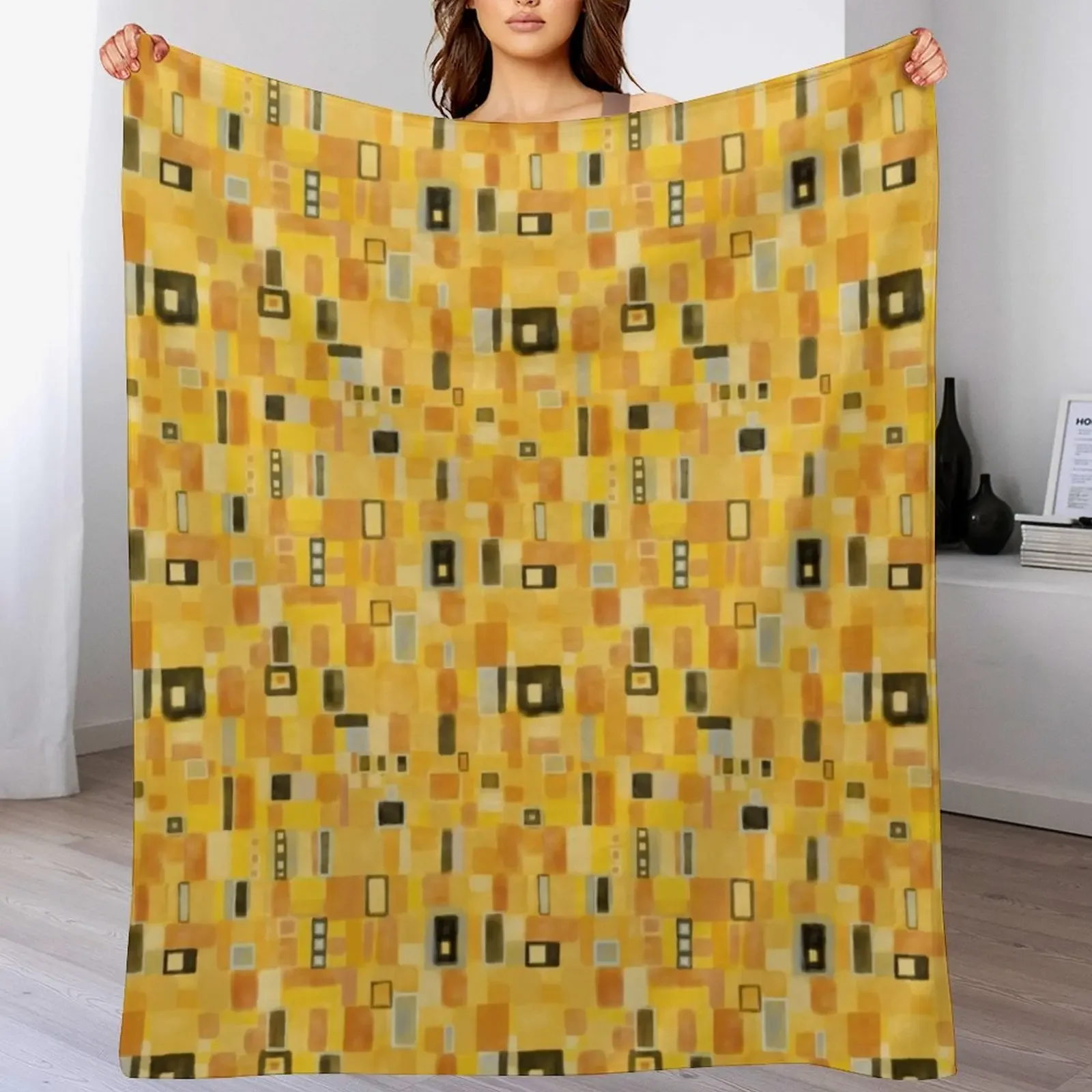 

Klimt Pattern Throw Blanket Flannels Luxury Brand warm winter Plaid Blankets