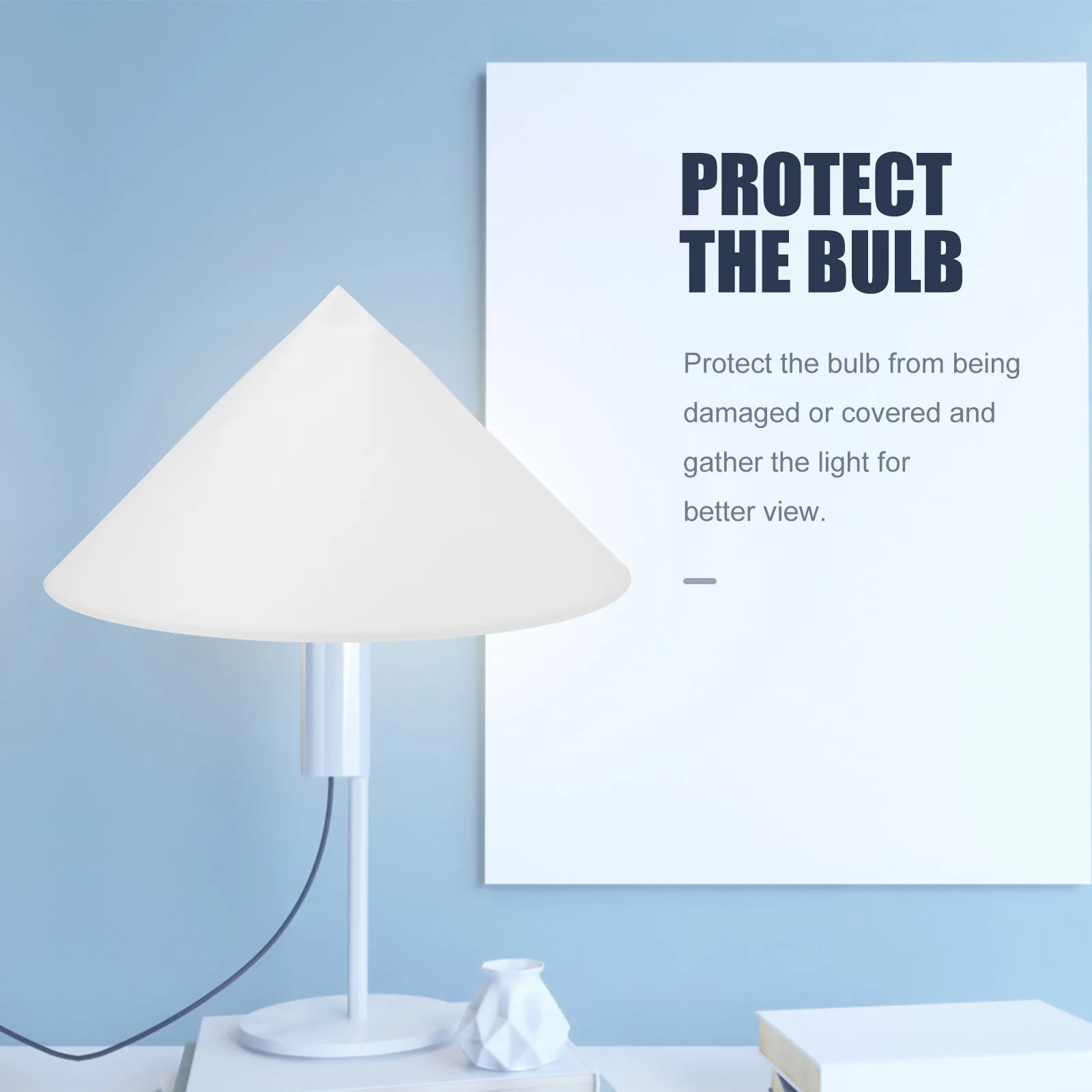 مظلة غطاء مصباح E27 قاعدة منضدية القماش عاكس الضوء لمكتب السرير الجدول مصباح المنزلية داخلي غطاء خفيف الغبار #5