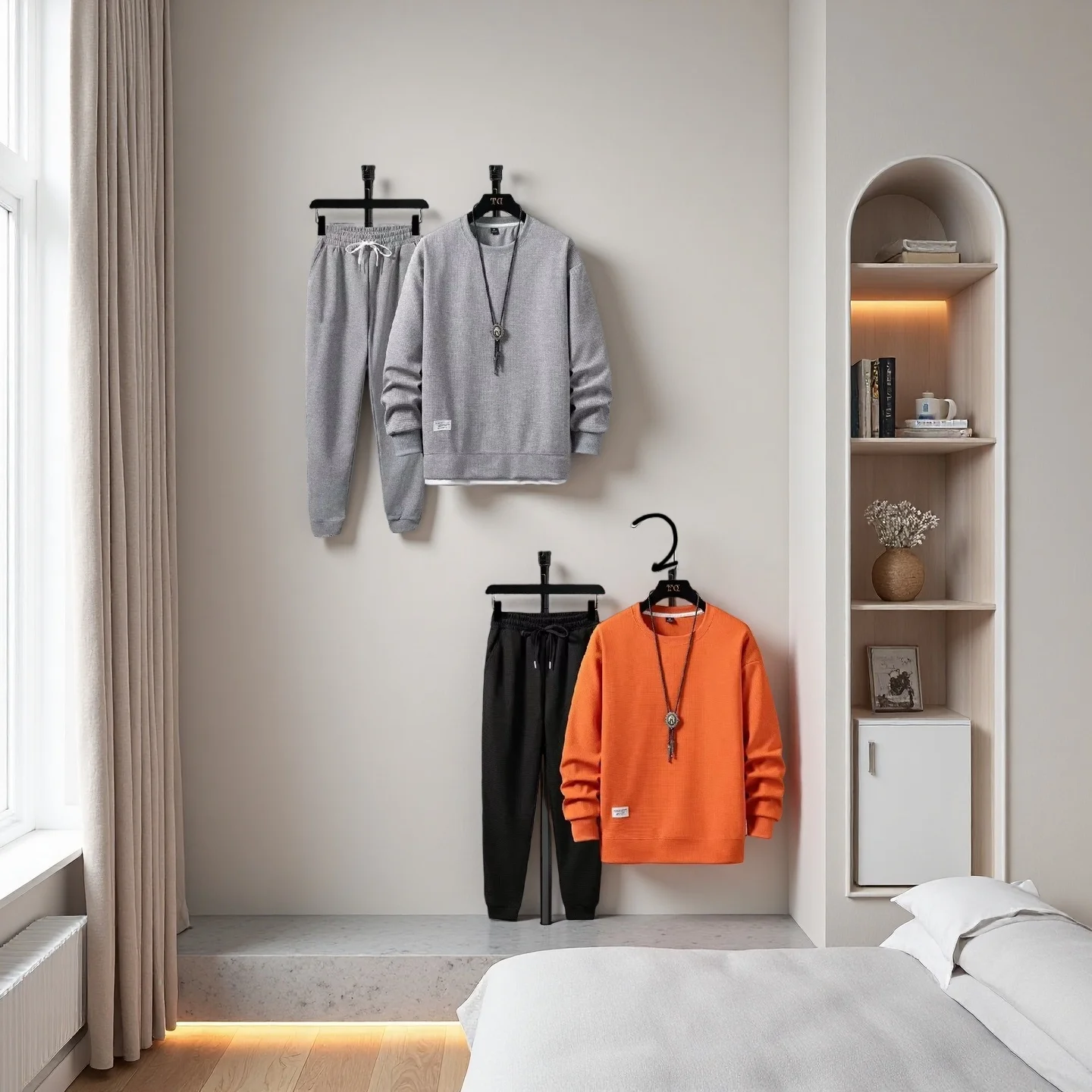 Nuevo conjunto de ropa deportiva de moda de otoño para hombre، camiseta de manga larga y pantalones largos، conjunto de ropa inf #1