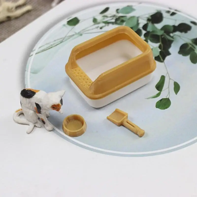 Dollhouses Box Pet Box Modelo Pet Supplies 1:12 Teenager Girls Girls Kid Dollhouses Decorações Playset brinquedo P31B