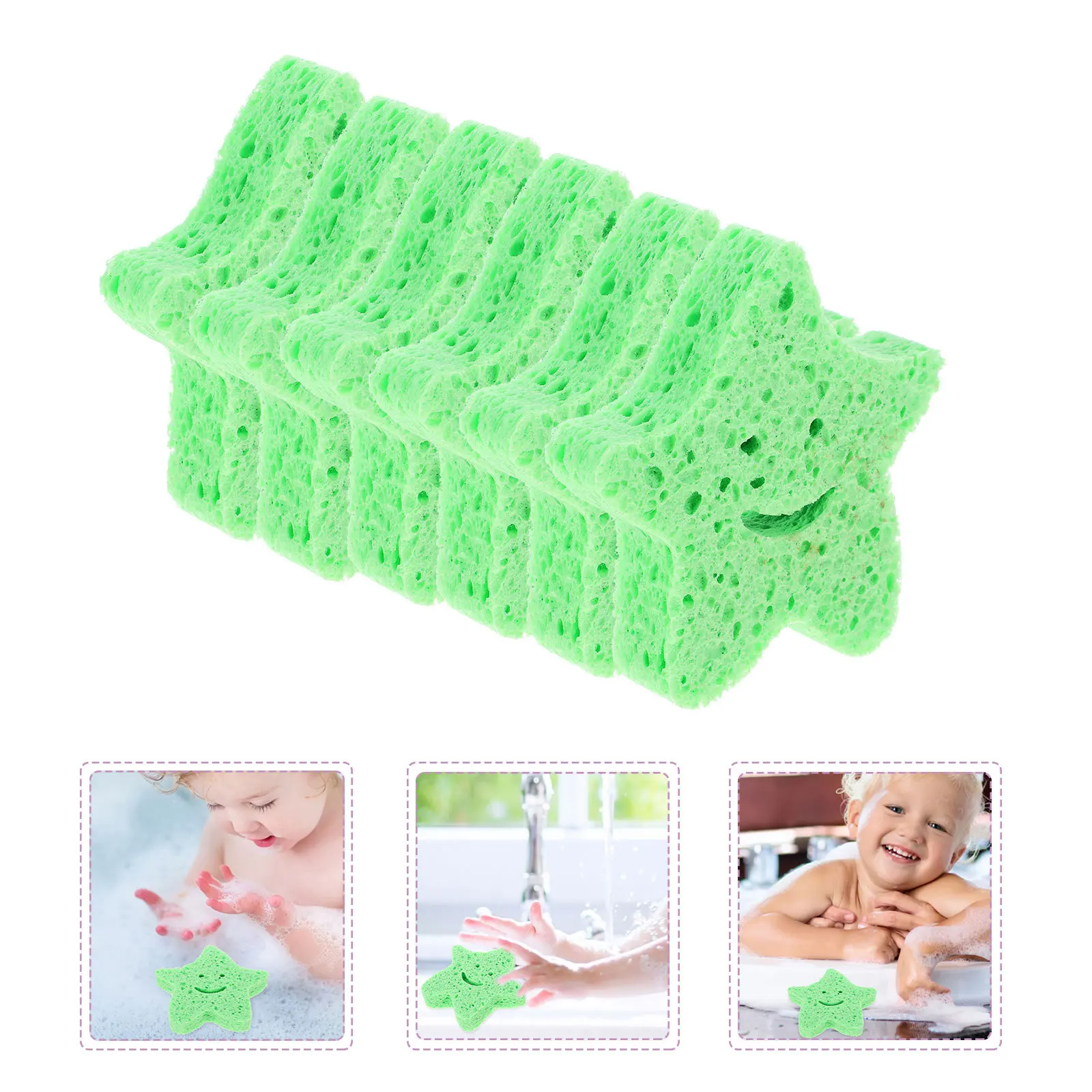 

6pcs Bath Sponge Star Shaped Exfoliating Scrubber Portable Shower Sponge For Skin Cleaning Tool Bathing Supplies