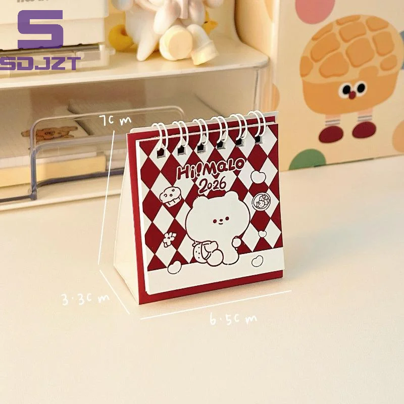 

2026 год мультфильм Капибара настольный мини-настольный календарь планировщик украшение рабочего стола офисные канцелярские принадлежности