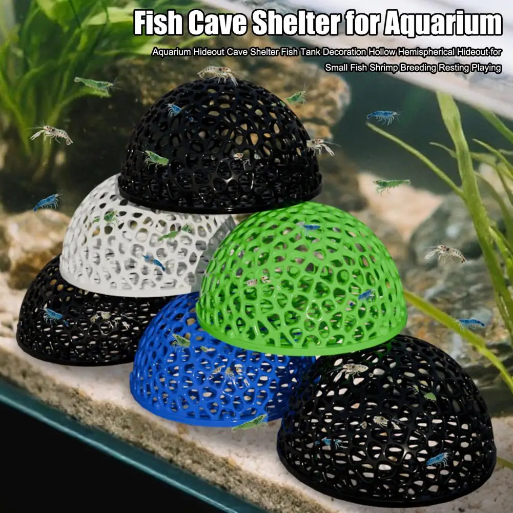 Aquarium Hideout for Fish Shrimp Safe Aquatic Organism Shelter Aquarium Hideout Cave Shelter for Small Fish Shrimp Breeding Spot