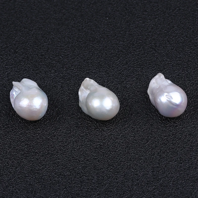 

High luster 16-18mm loose white big baroque pearls making necklace earrings