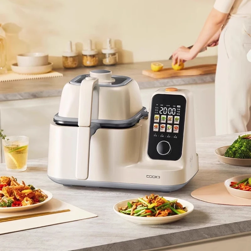 Robot de cocina multifuncional, máquina de cocina inteligente de gran capacidad de 3L, se puede utilizar como olla de cocina automática para el hogar