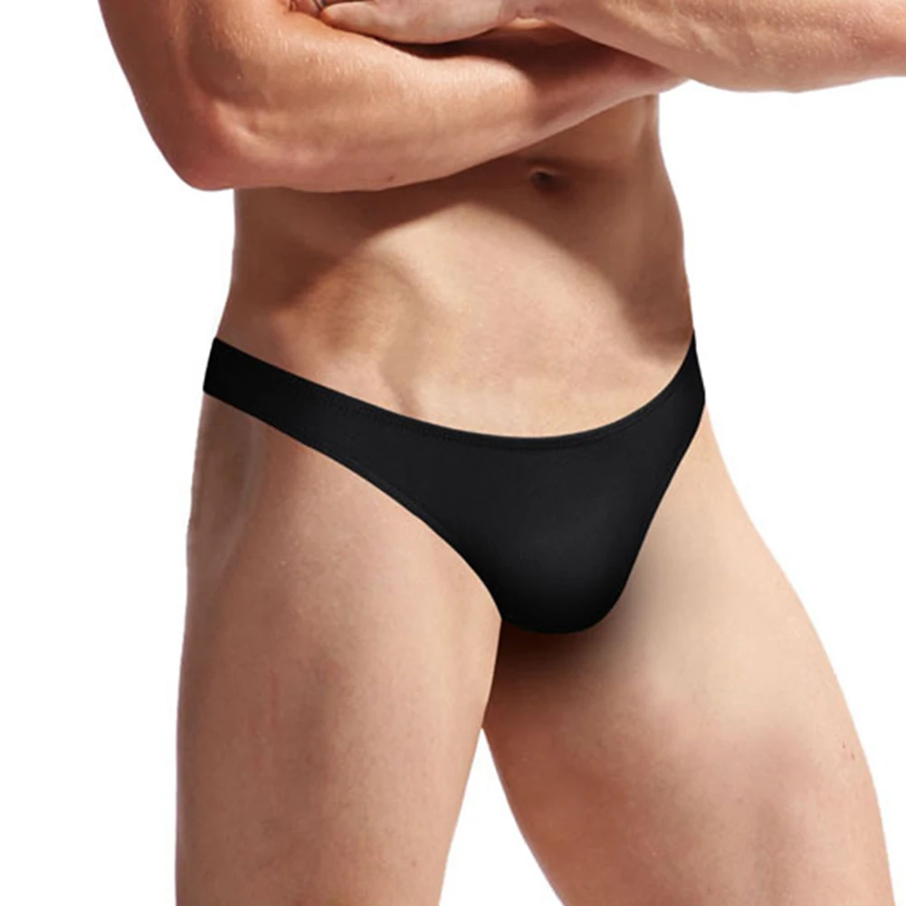 

Sexy Men Thong Open Crotch Bikini Briefs Hollow Out Low Rise Underpants Solid Breathable Underwear Elastcity Erotic Knickers