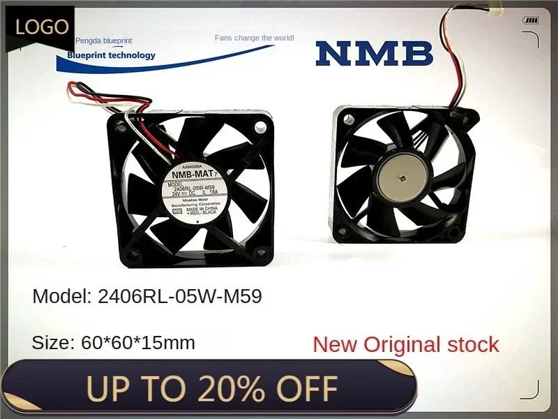 60*60*15MM 2406rl-05w-m59 Original NMB 6015 24v6cm/cm Chassis Mainboard Three-Wire Inverter Fan