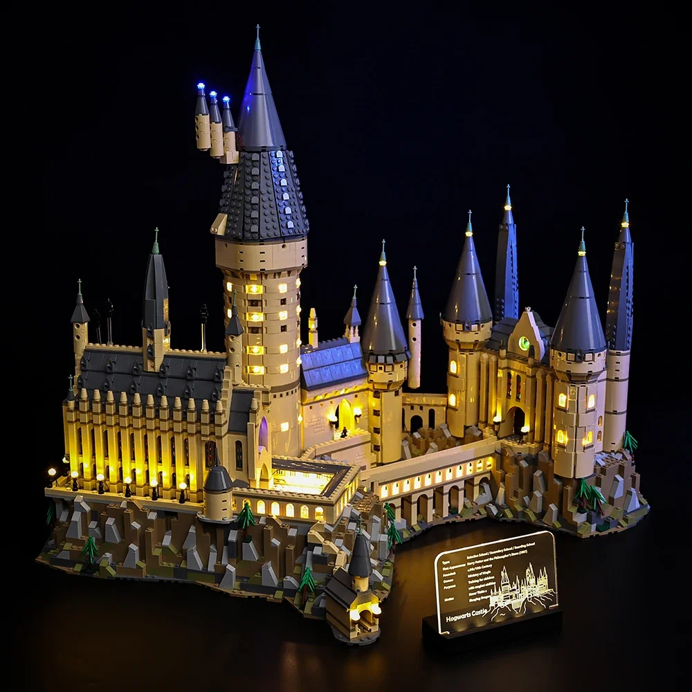 لوحة عرض أكريليك بإضاءة LED لوحة تسجيل لوحة اسم للقلعة 71043 مجموعة ألعاب الطوب لبنات البناء