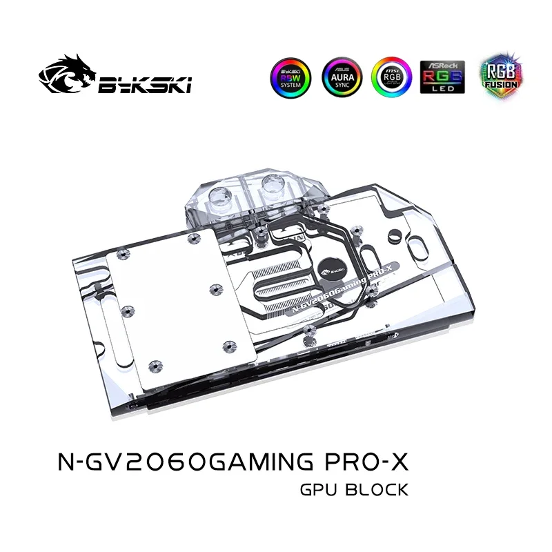 Imagem -02 - Bykski-gaming Pro-x N-gv2060gaming Bloco de Água Gpu para Gigabyte Rtx 2060 1660ti 1660 Gaming oc Pro Placas de Vídeo 6g Refrigerador Líquido Vga