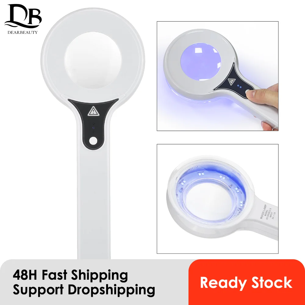 ポータブル木製ランプ肌分析器フェイシャルエステティックLEDライト皮膚鏡非侵襲性皮膚診断ツール家庭用