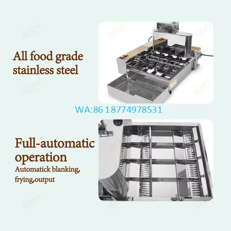 Wmwmnu for Automatic Production Mini Doughnut Maker Commercial Donut Maker Stainless Steel 80-60-40mm Donut Making