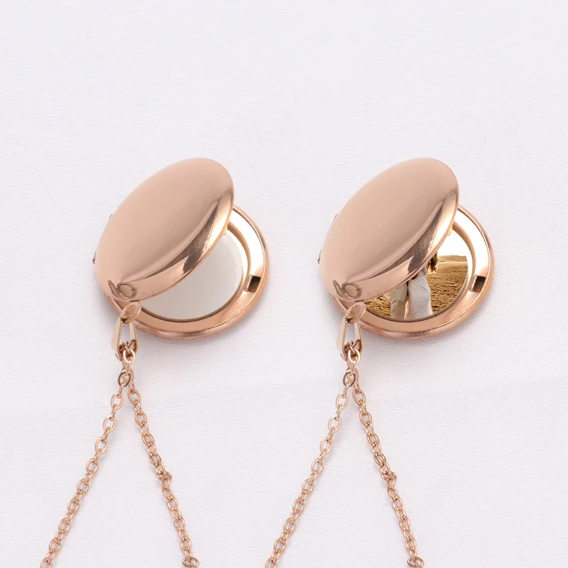 10pcs Sublimation Blank Heart&Round Pendants Necklace Peach Heart Love Photo Necklace Pendant For Valentine‘s &Friend\'s Gift