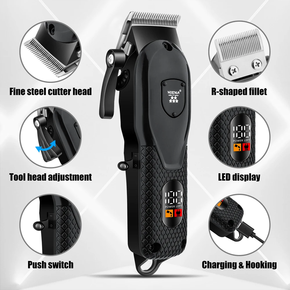 HIENA hair clipper Shaver Professional electric scissors push Barber shop hair trimmers Hair cutting machine trimmer for men