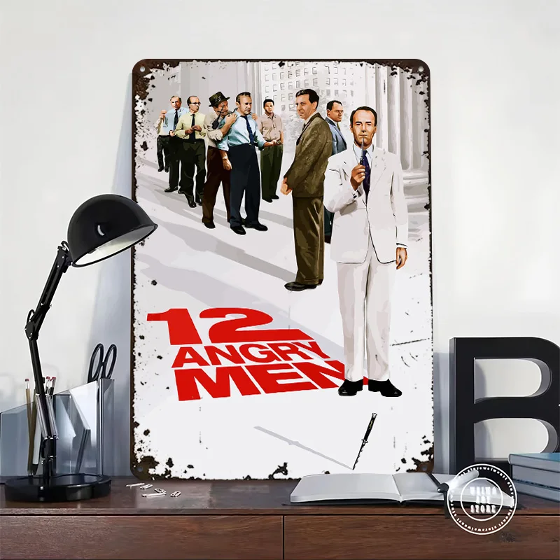 12 Angry Men Metal Poster Customized Wall Art Retro Vintage Tinplate Signs for Man Cave Home Decorations Decoration Room House