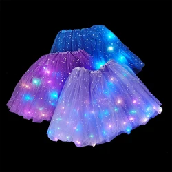 Girl/Woman Light Up Princess Tutu Skirts Dancing Glowing Short Dress Birthday Wedding Party Fairy Costume Cosplay Luminous Props