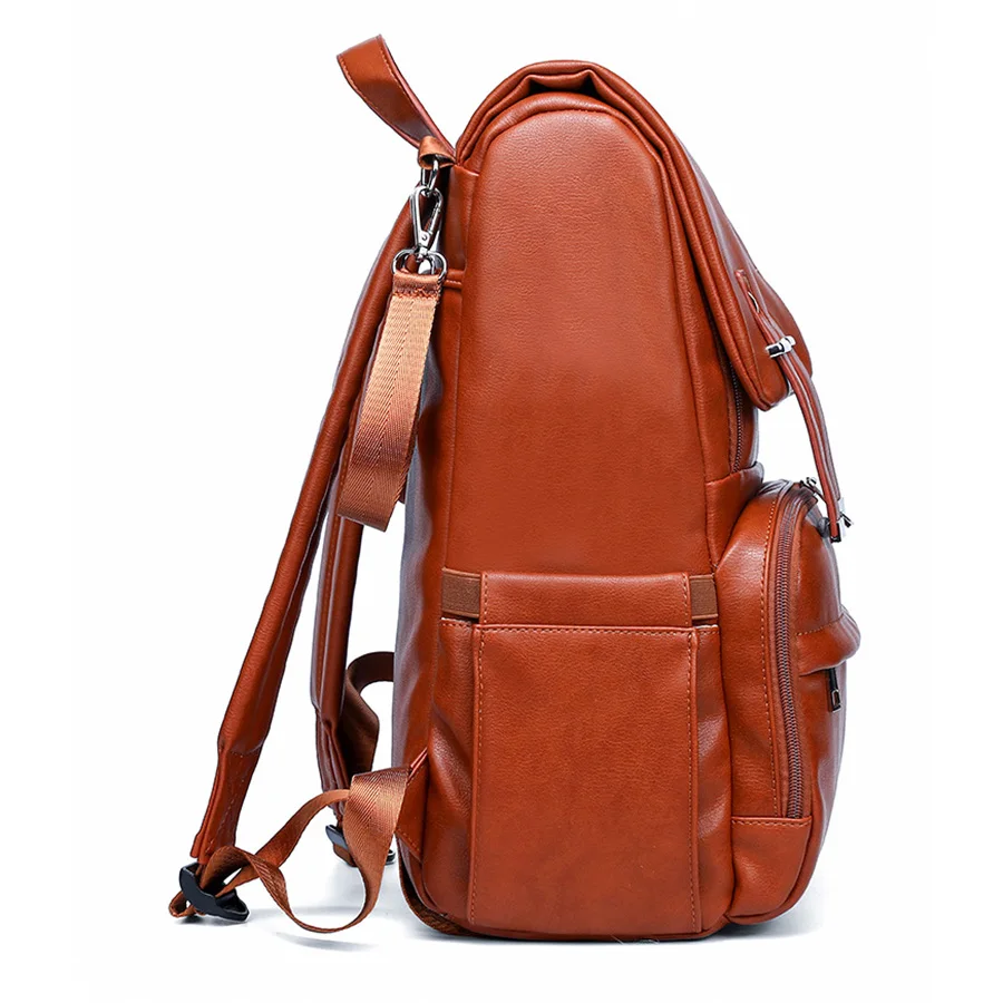 PU Leather Baby Nappy Diaper Bag Maternity Backpack Baby Care Maternity Bags Outdoor Travel Stroller Bags with Changing Pad