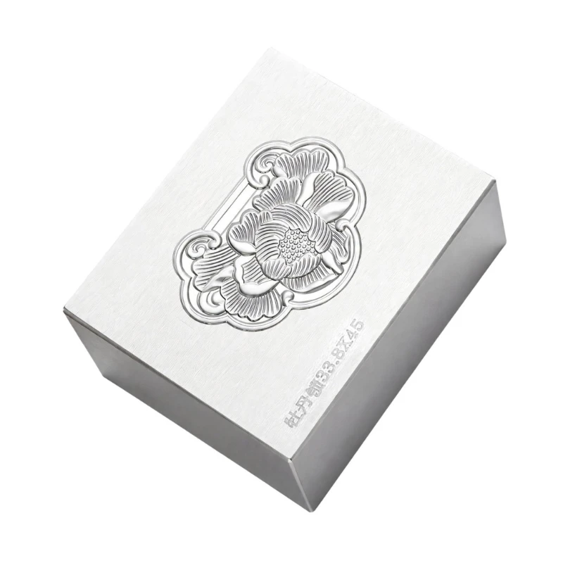 Steel Jewelry Press Die with a Defined Flower Patterned Tool Face E0BF