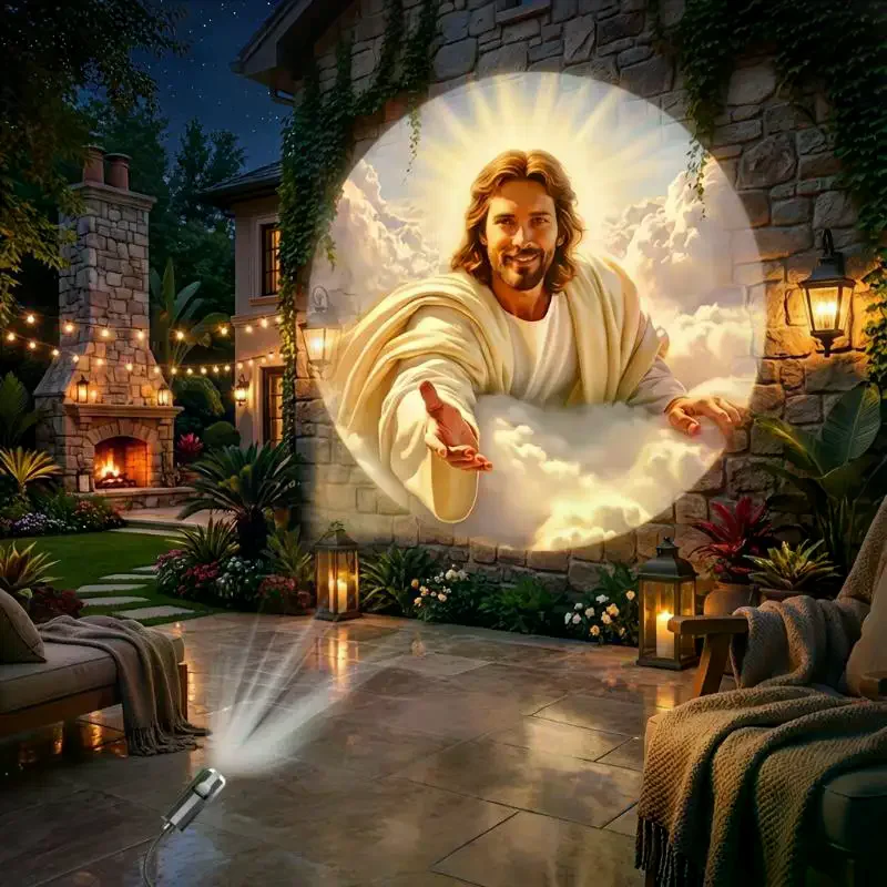 Replaceable Lenses Projector Lamp HD Effect Flexible Stent Light Perfect For Church Home Religious Decoration 5