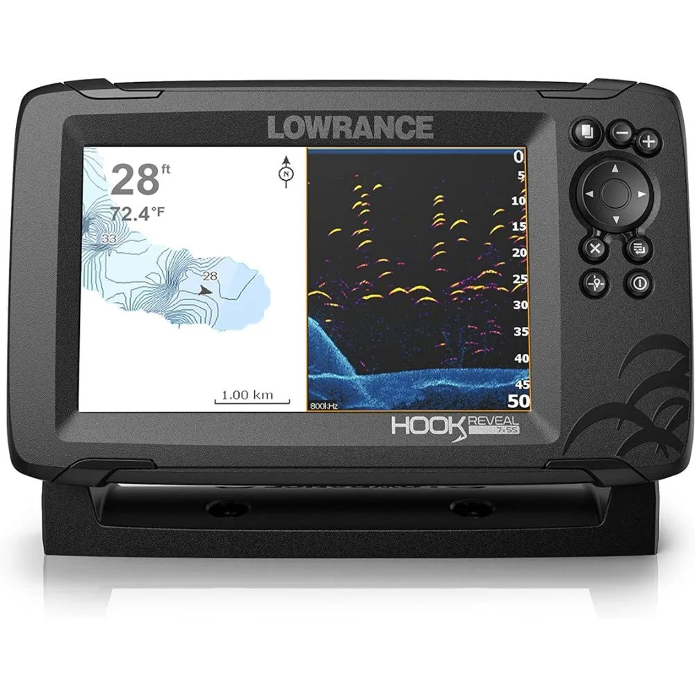 

Lowrance Hook Reveal 7 Inch Fish Finders with Transducer, Plus Optional Preloaded Maps