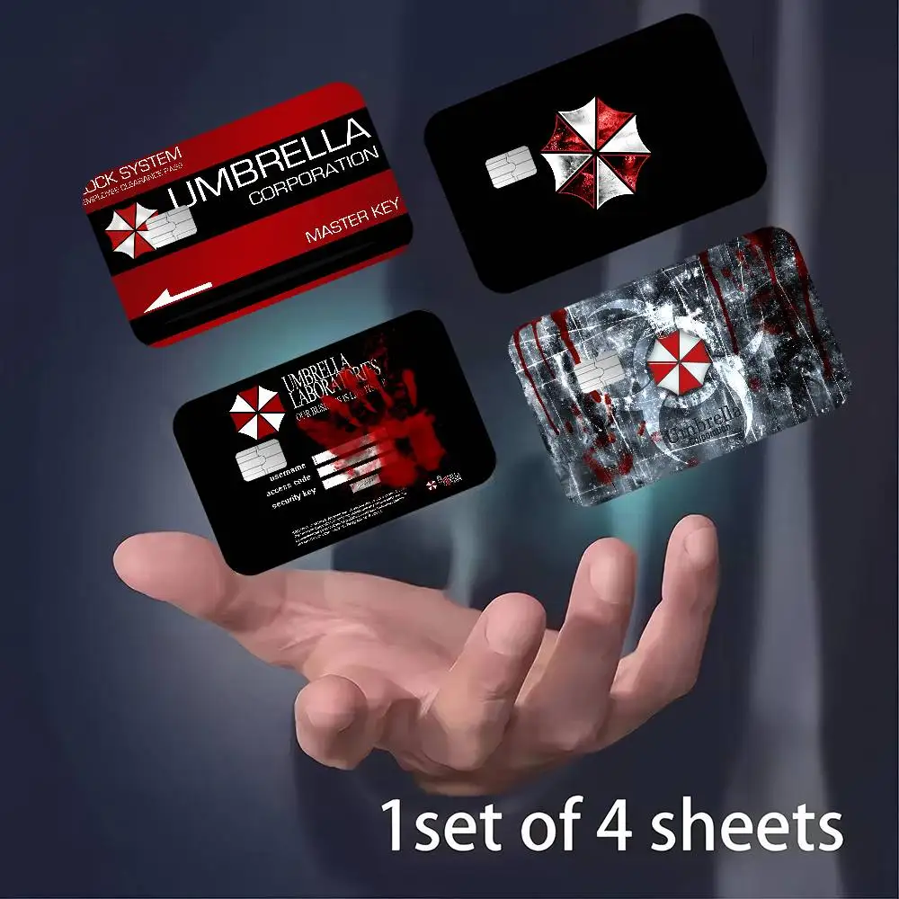 Game R-Resident E-Evil Anime Spend or Save Funny Shell On Off Ultra Thin No Fade Sticker Skin Cover Film for Debit Credit Card
