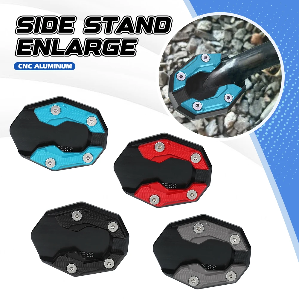 

SEAMETAL Motorcycle Accessories Side Stand Cover Aluminum Alloy Motorcycle Stands Pad Universal Bicycle Foot Extension Kickstand