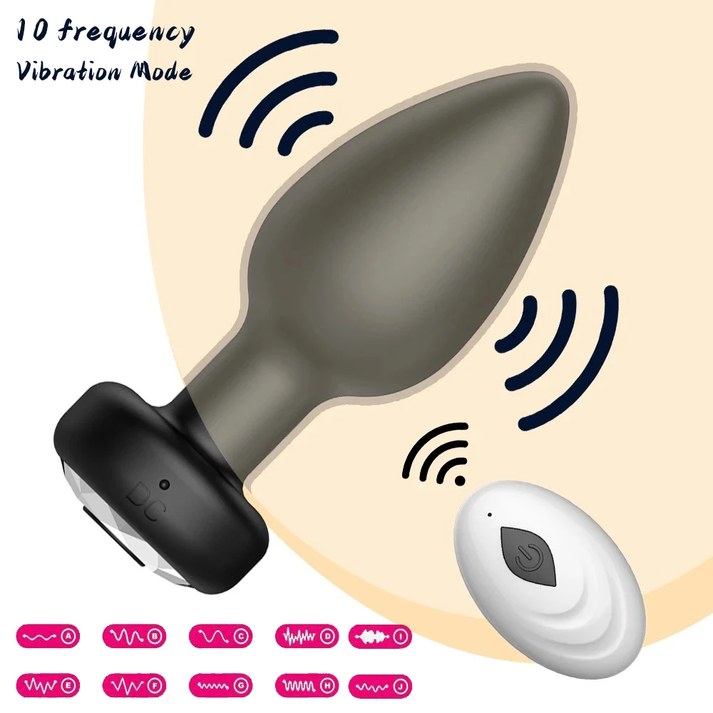 Anal Plug Vibrator for Men Wireless Remote Control Butt Plug Portable Massager Dildo Vibration Sex Toys for Male Adult Toys 18