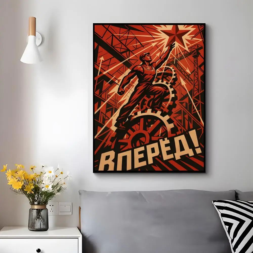 artwork propaganda USSR Vintage Poster Poster Modern Luxury Wall Poster Home Decor Space Enhancer