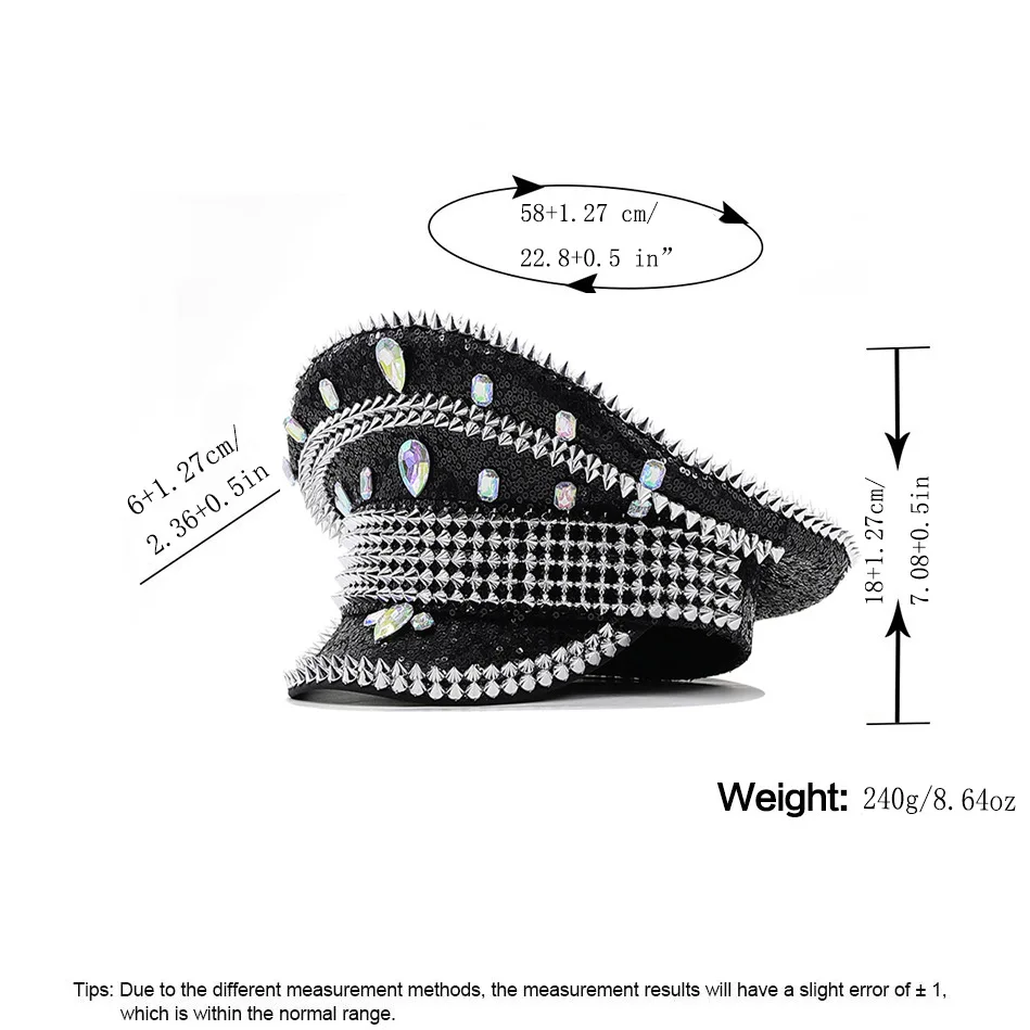 Trendy Rhinestone Flat Top Hat For Women Fall And Winternew Arrivaleasiest For Matchelegant Navy Hat British Fashion Beret