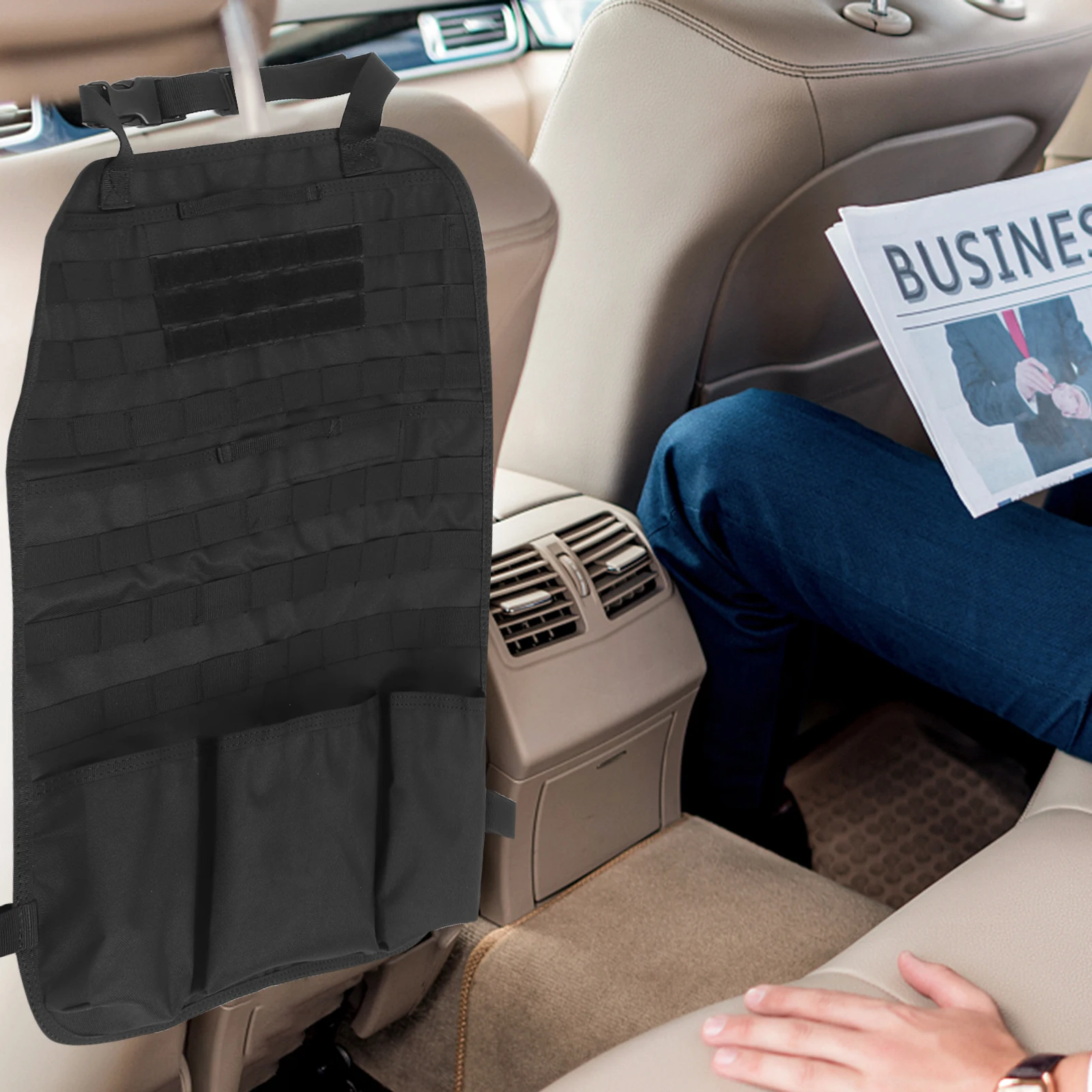 

Car Seat Back ganizer Storage Bag Kids Toys Snacks Bottles Books Tools Multi Purpose Pockets Bungee Cords able Straps Car