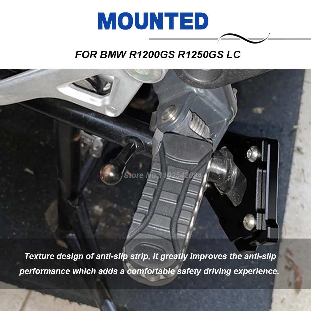 Motorcycle Front Footrest Foot Peg Footpeg Plate Rubber Cover For BMW R1250GS R1200GS Adventure LC 2013-2022 2023 R1200 R1250 GS