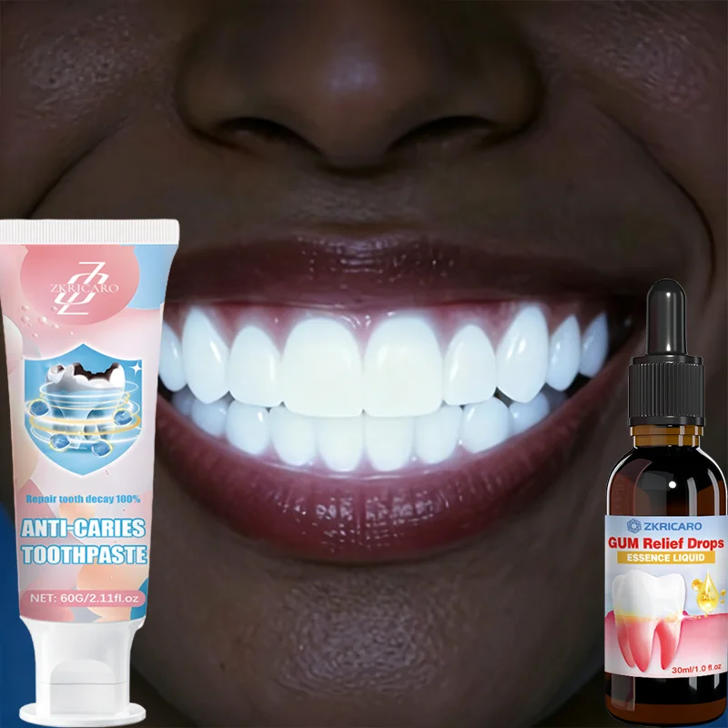 Anti-caries Toothpaste and Gum Relief Drops, Deeply Cleans Teeth Stains and Freshens Breath, Maintaining Good Dental.