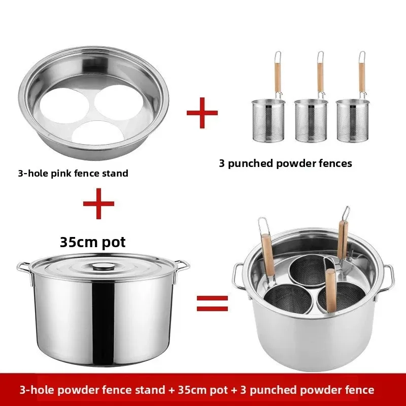 Stainless Steel Cooking Noodle Pot, Soup Bucket, Large Capacity, Induction Cooker, Stewed Soup