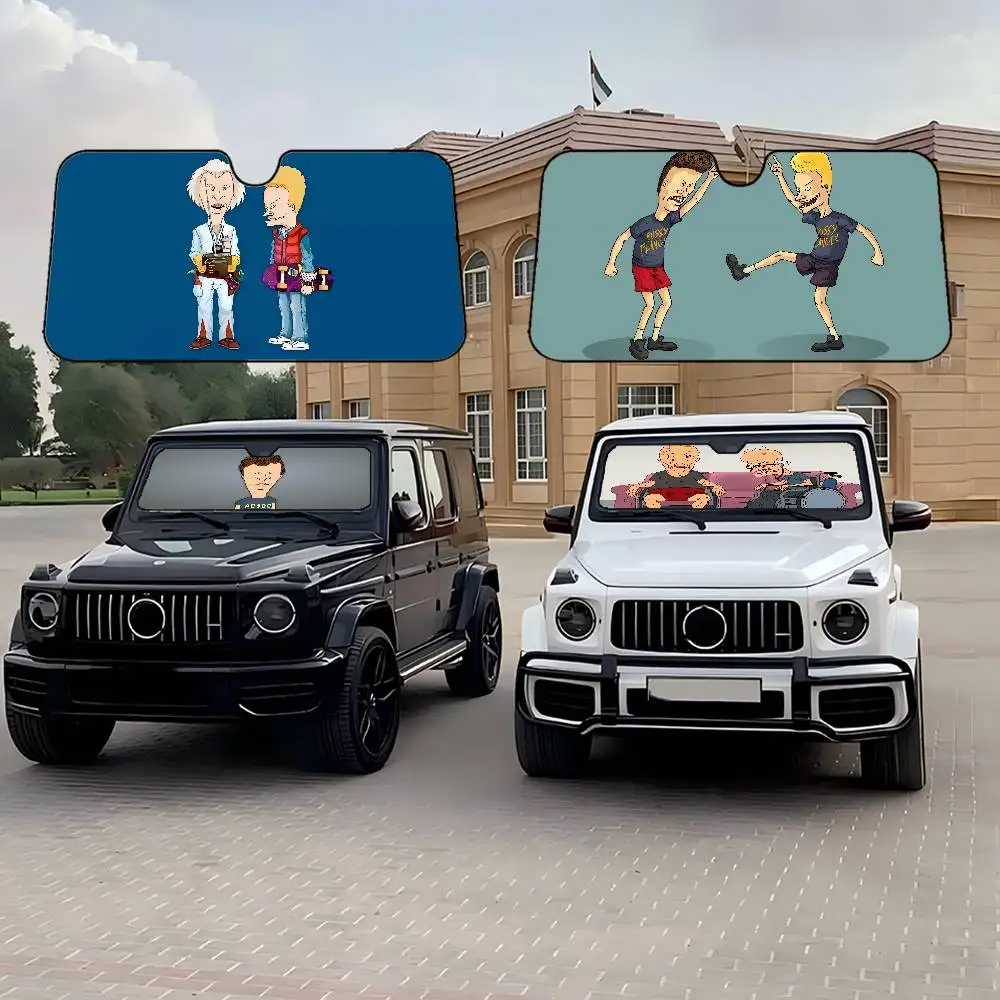 

B-Beavis And Butt-Head Car Window Sun Shade Windshield Anti-UV Protection Front Rear Windshield Block Cover Visor Accessories