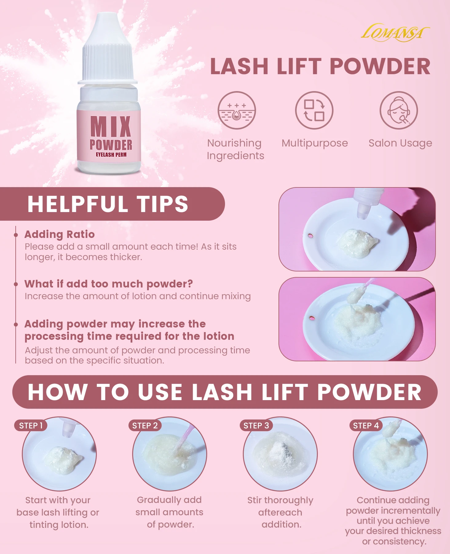 로만사 5g 한국산 속눈썹 리프팅 파우더 슈퍼 믹스 점도 부스터 (속눈썹 펌 로션용, 글루리스 속눈썹 펌 시스템 뷰티 도구)