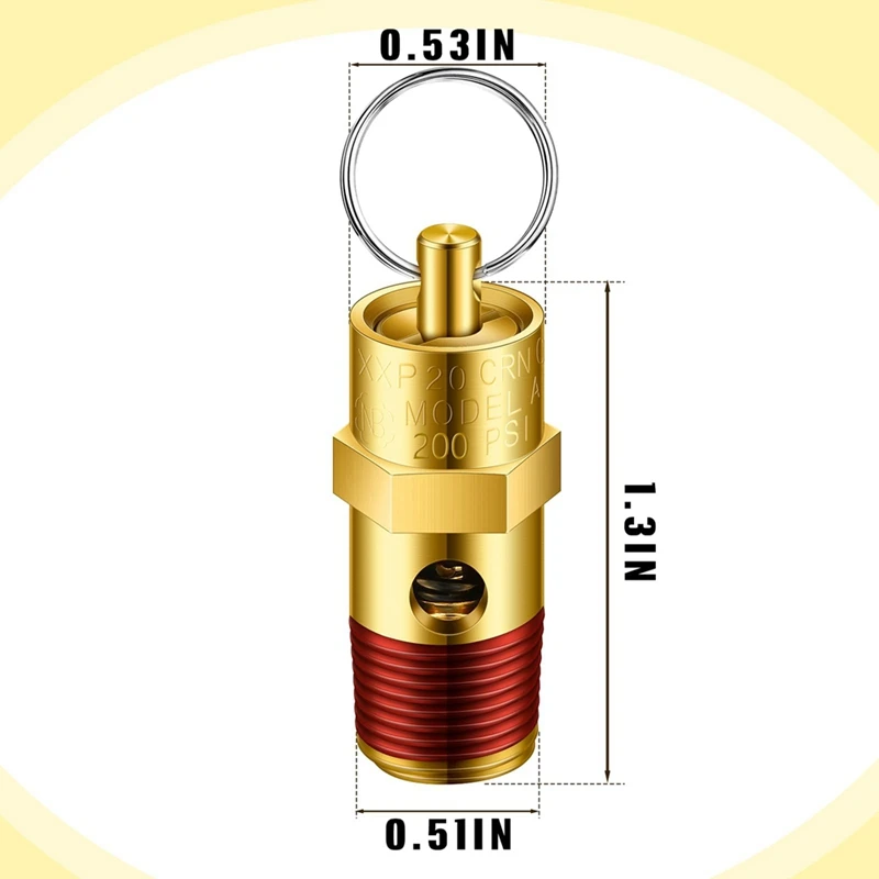 

4Pcs Air Compressor Relief Pressure Safety Valve And Air Gauge Set,1/4In NPT Air Tank Valve 0-200 PSI Air Pressure Gauge