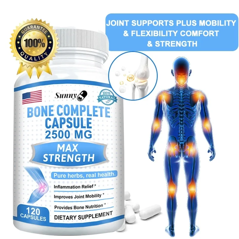 Joint and Bone Complete Capsules 500mg - for Joint Mobility and Bone Nutrition, Non-GMO, Gluten-free