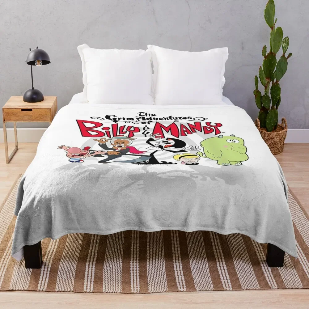 The Grim Adventures Of Billy & Mandy Group Shot T Throw Blanket Soft Plaid Loose Blankets Sofas Of Decoration Blankets